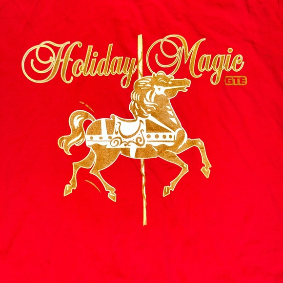 Vintage “Holiday Magic” Christmas Party tee by GTE phone lines: Screen Stars: XL - Picture 3 of 4